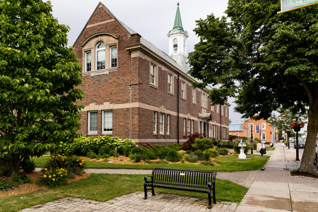 Newcastle Ontario community hall and village setting